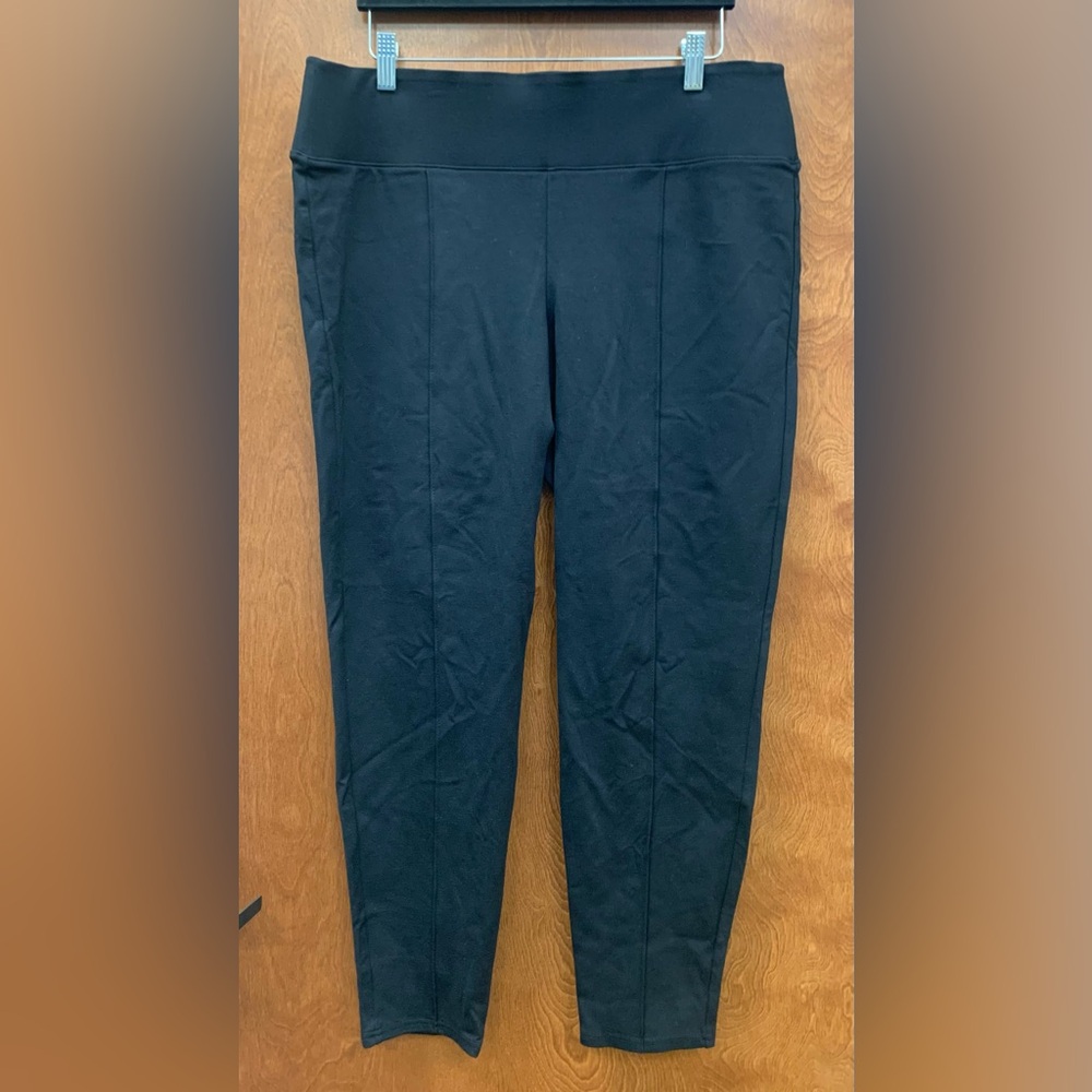 Nine West stretch knit mid rise legging black size XL NWT